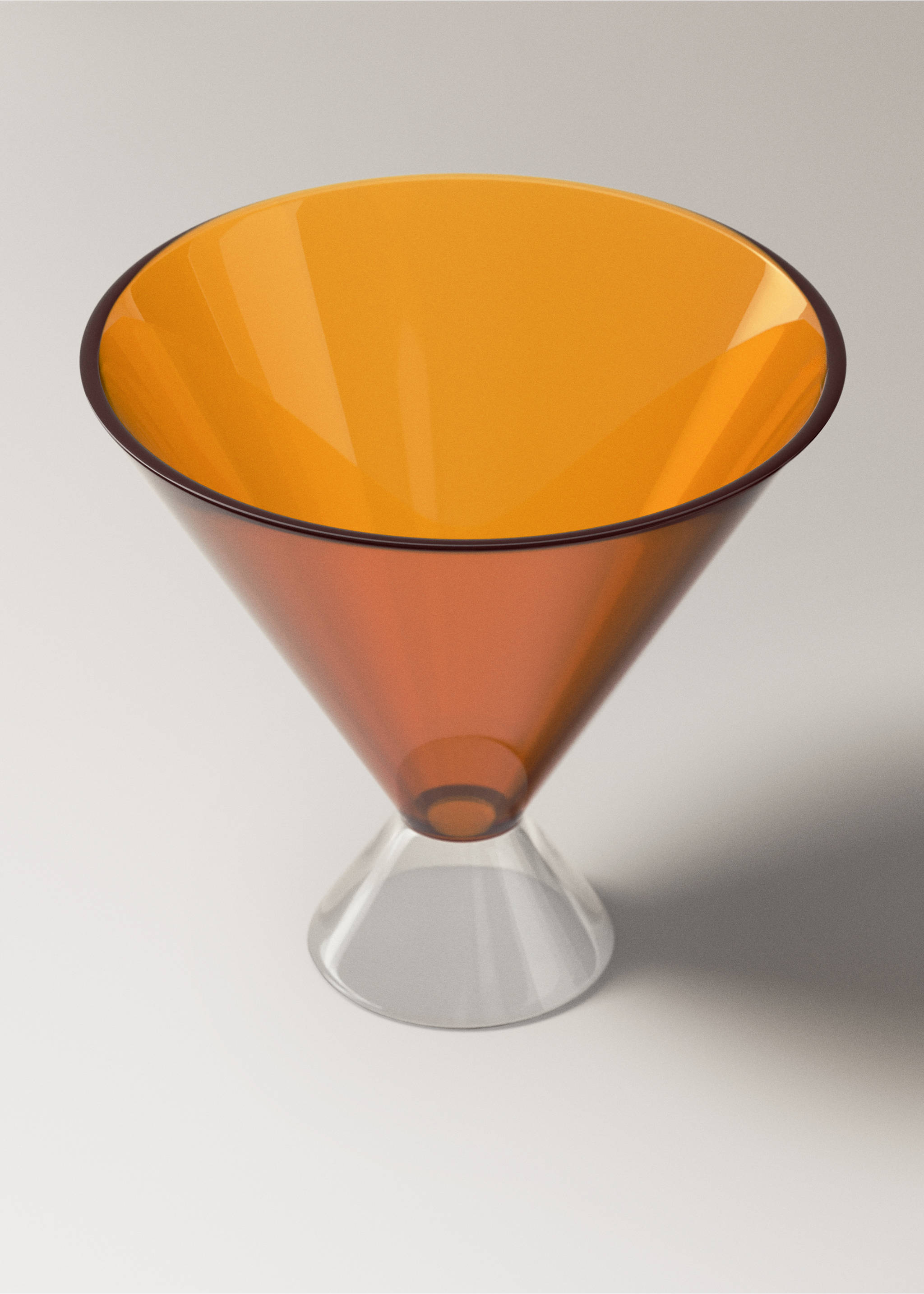 Two-tone borosilicate stem glass - Details of the article 1, Orange. Ref: 37063300-00.