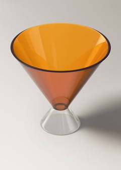 Two-tone borosilicate stem glass — Orange 2