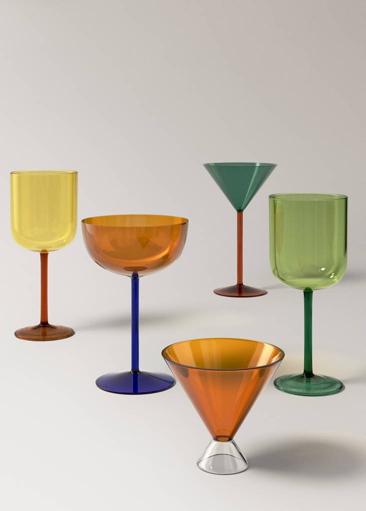 Two-tone borosilicate stem glass — Orange