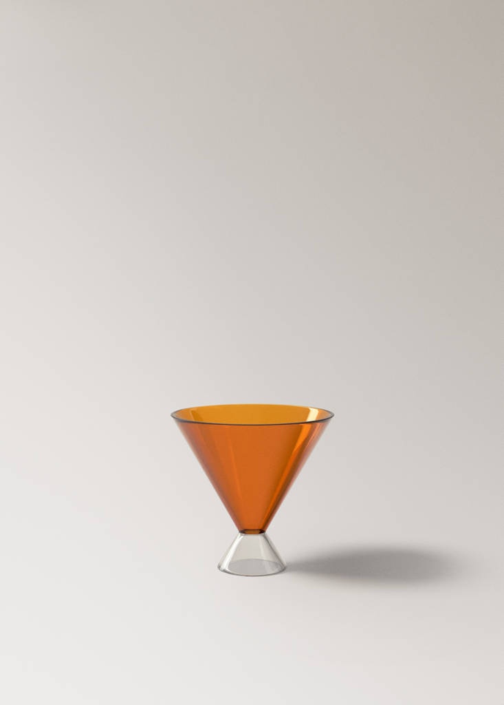 Two-tone borosilicate stem glass — Orange