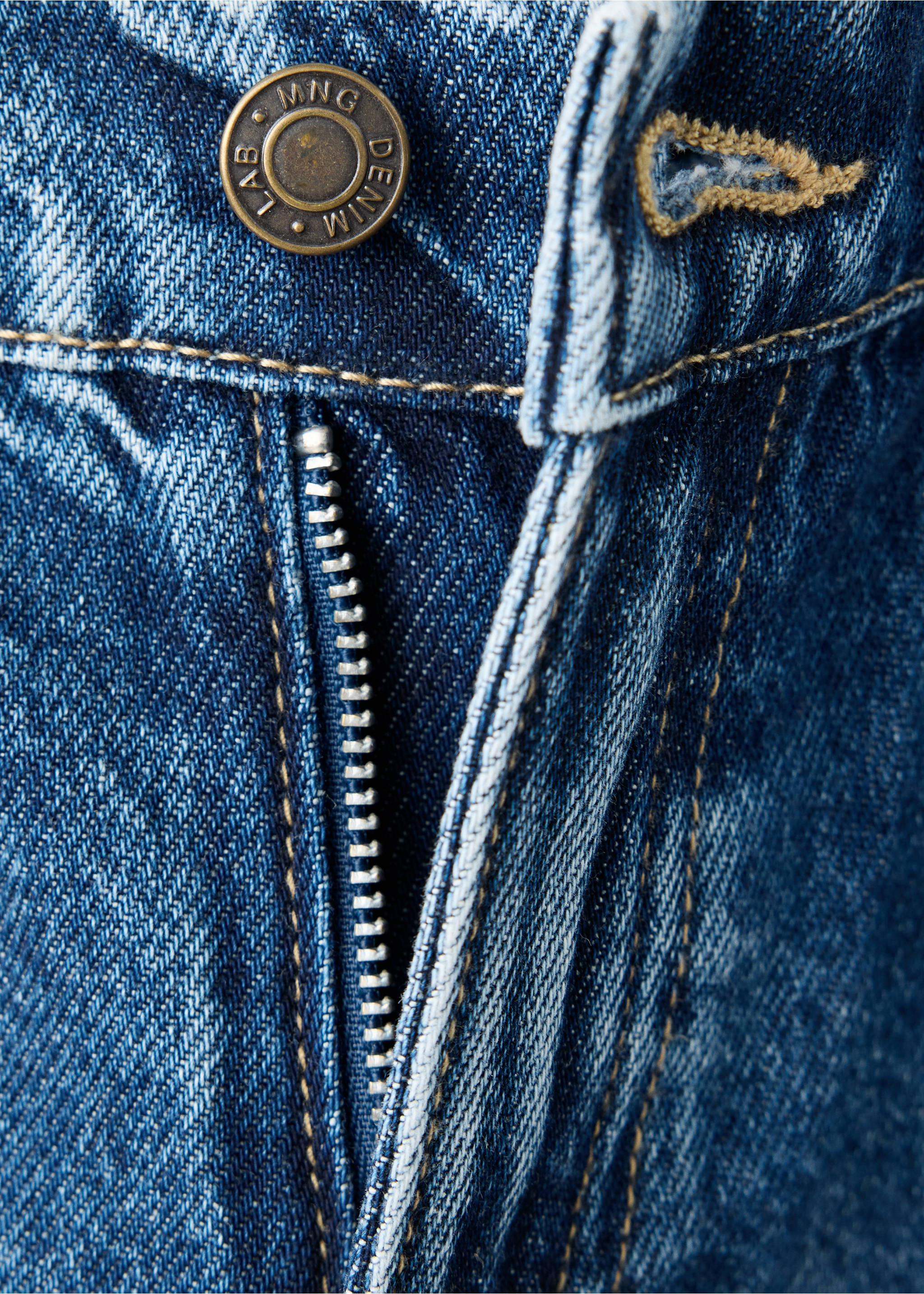 Jean wide leg - Détail de l'article 8, Bleu foncé. Ref: 37063301-00.