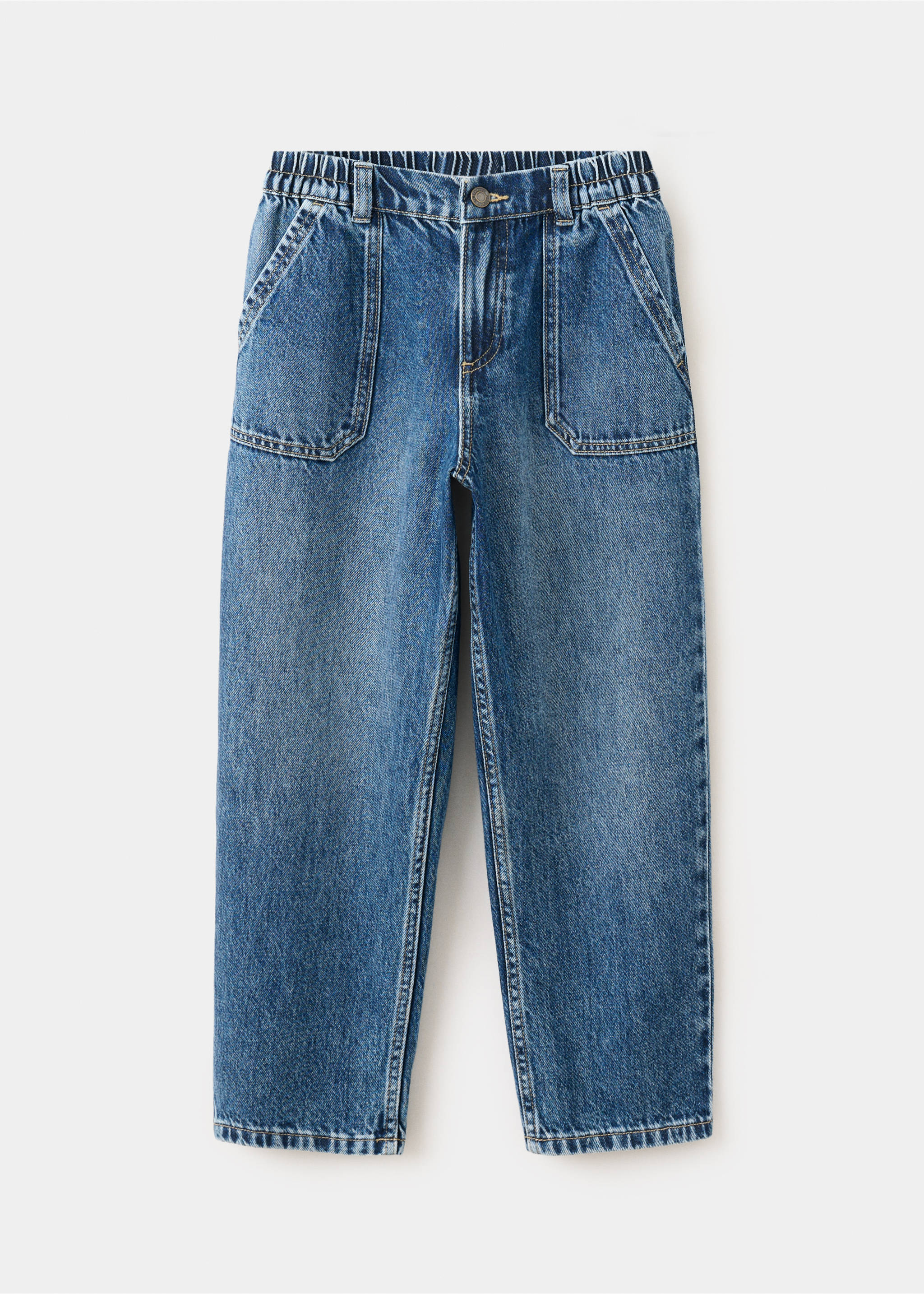 Jean wide leg - Article sans modèle, Bleu foncé. Ref: 37063301-00.