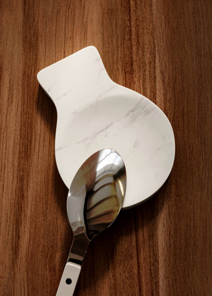 Marble spoon rest — Light/Pastel Grey