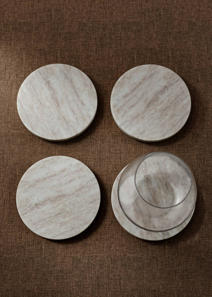 Marble coaster pack — Light/Pastel Grey