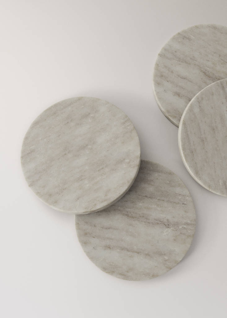 Marble coaster pack — Light/Pastel Grey
