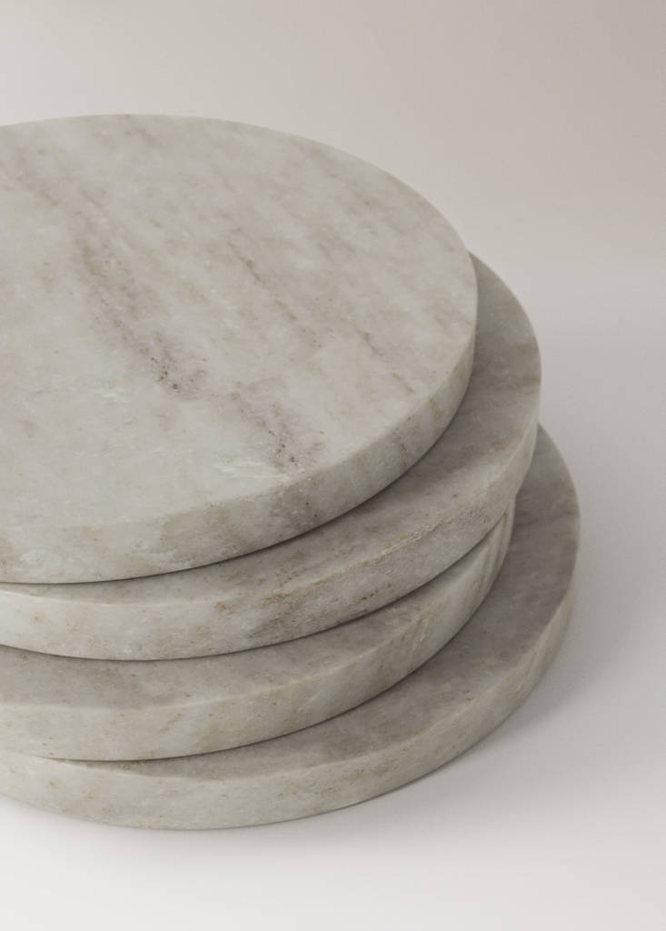 Marble coaster pack — Light/Pastel Grey