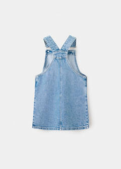 Short denim pinafore — Medium Blue 5