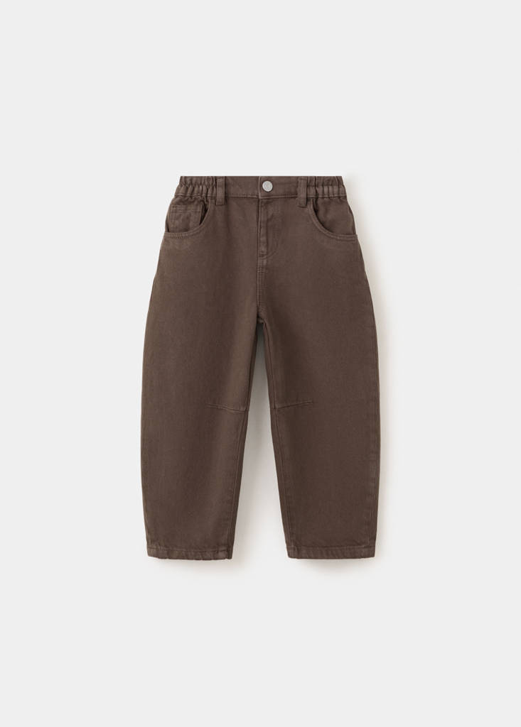 Mid-rise balloon jeans — Brown