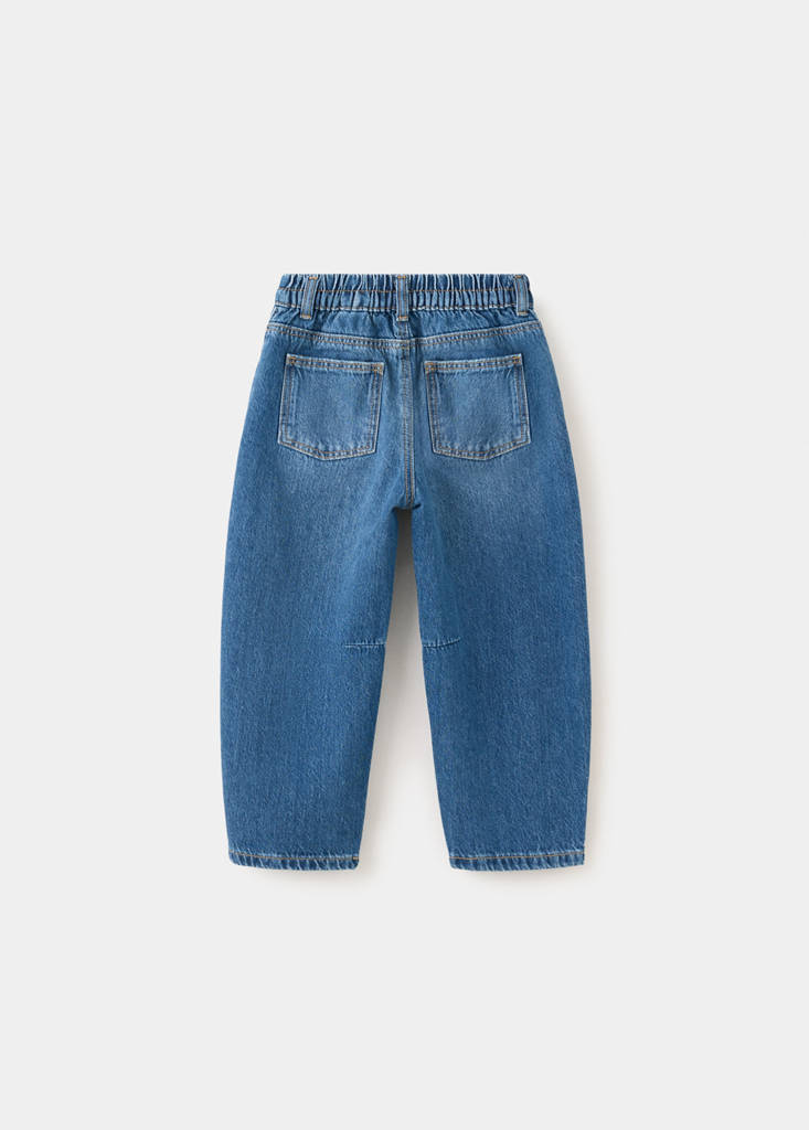 Mid-rise balloon jeans — Medium Blue
