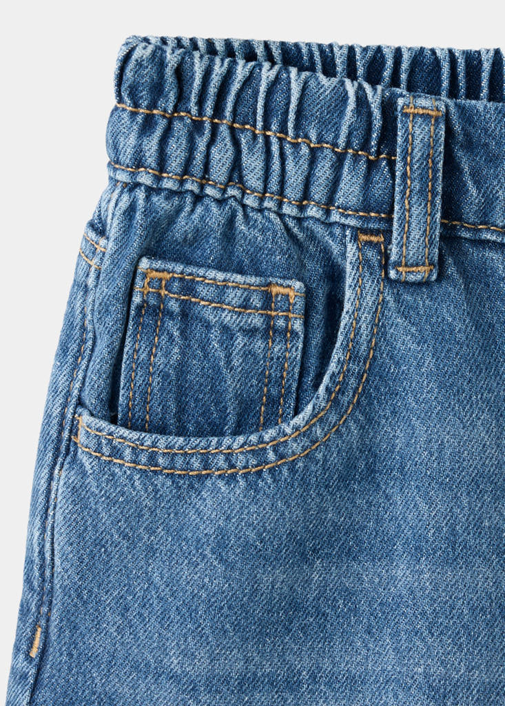 Mid-rise balloon jeans — Medium Blue