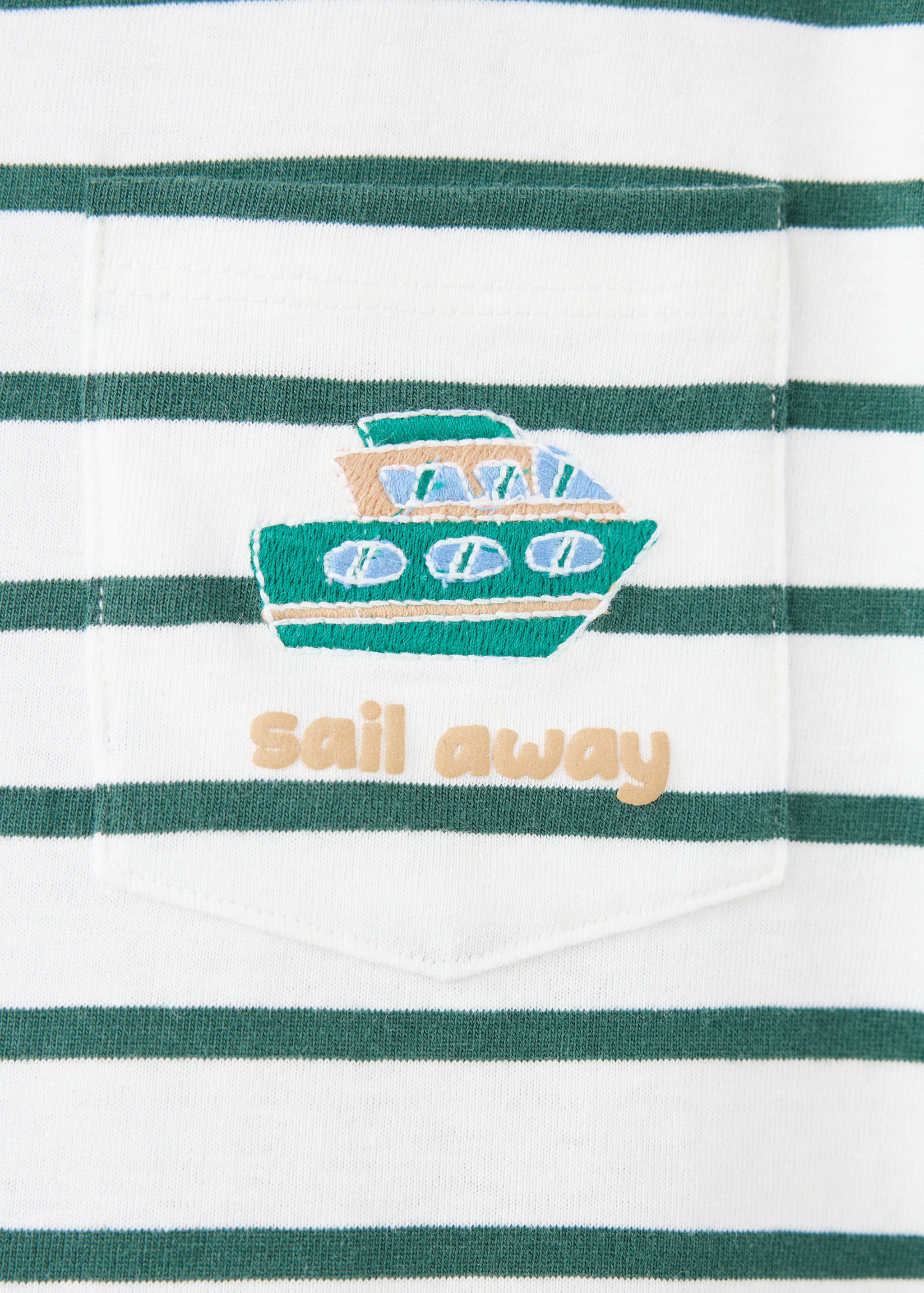 100% cotton striped t-shirt - Details of the article 8
