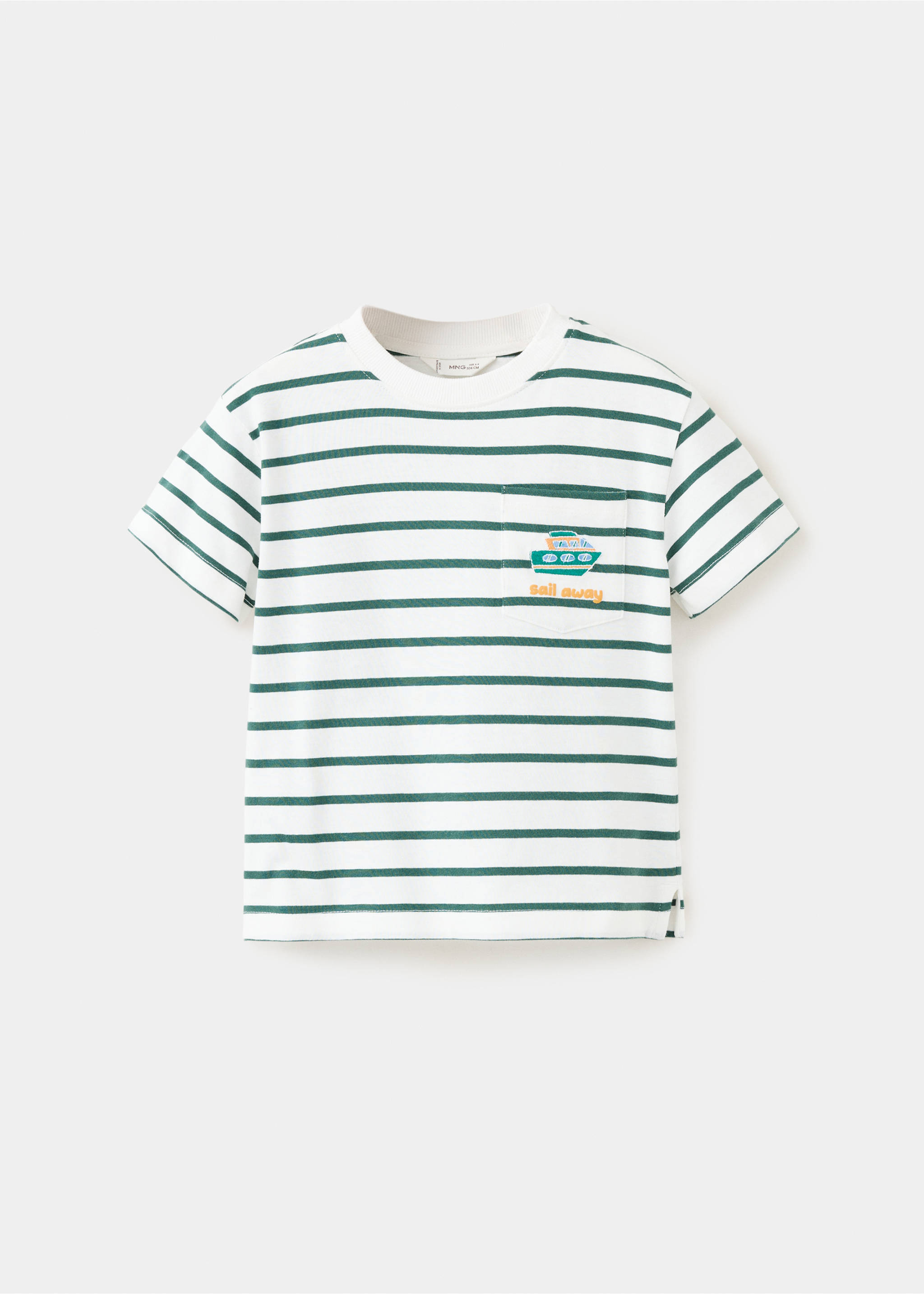 100% cotton striped t-shirt - Article without model, Off White. Ref: 37063307-00.