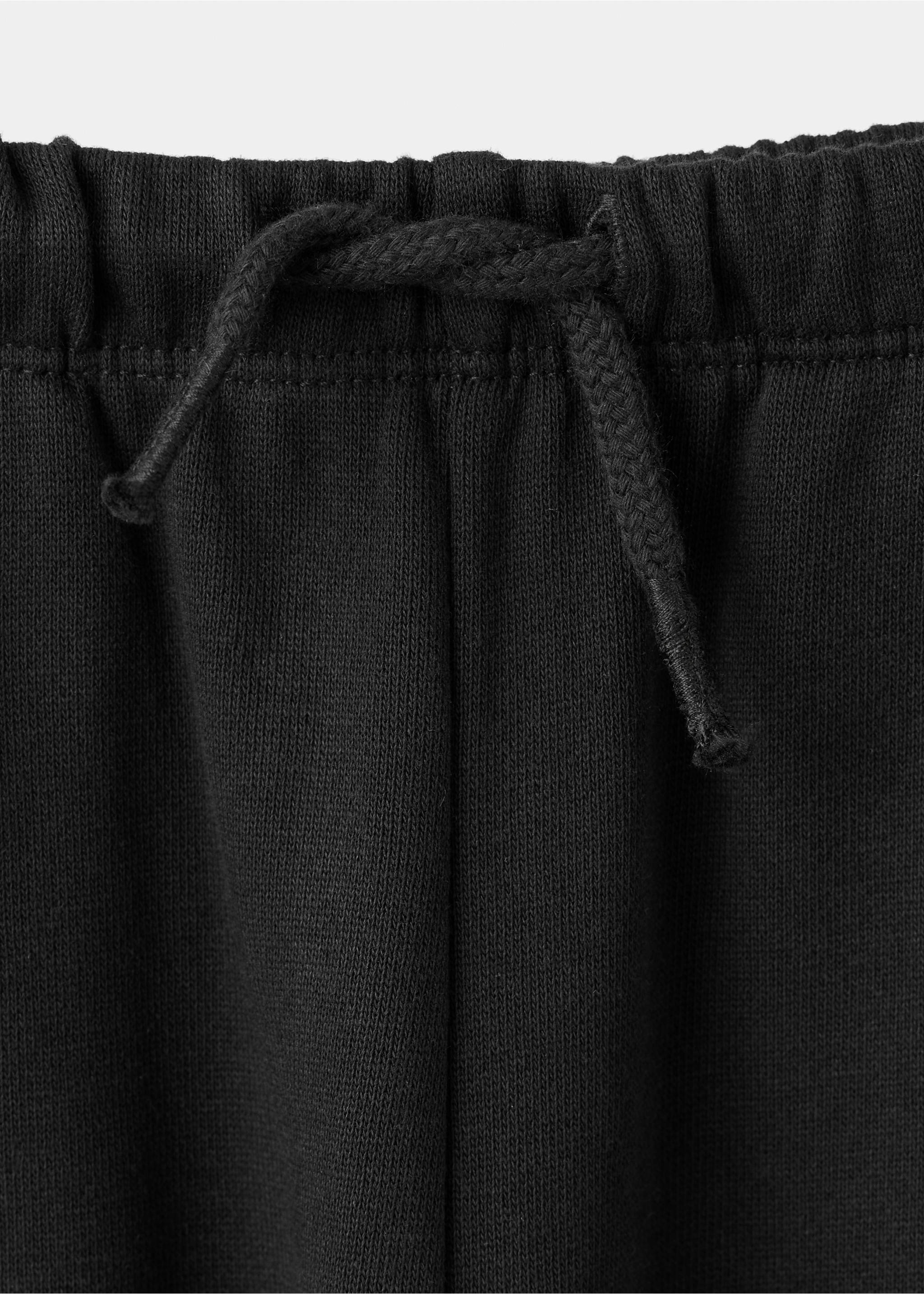 Pantalon coton à cordon - Détail de l'article 8, Noir. Ref: 37063311-00.