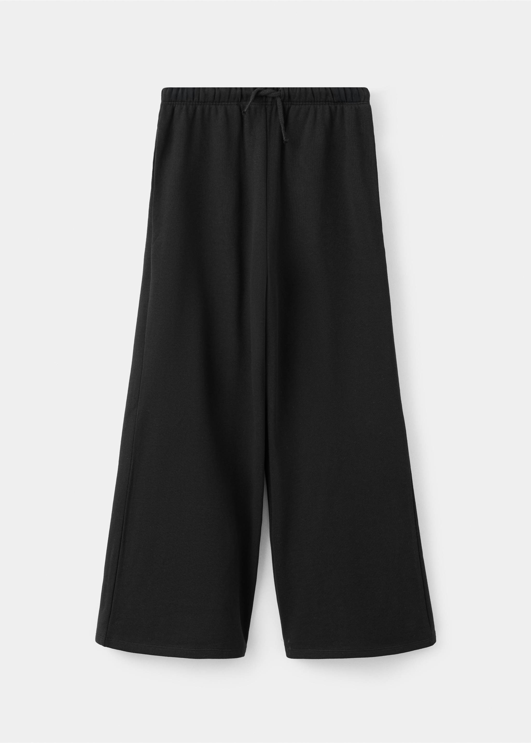 Pantalon coton à cordon - Article sans modèle, Noir. Ref: 37063311-00.