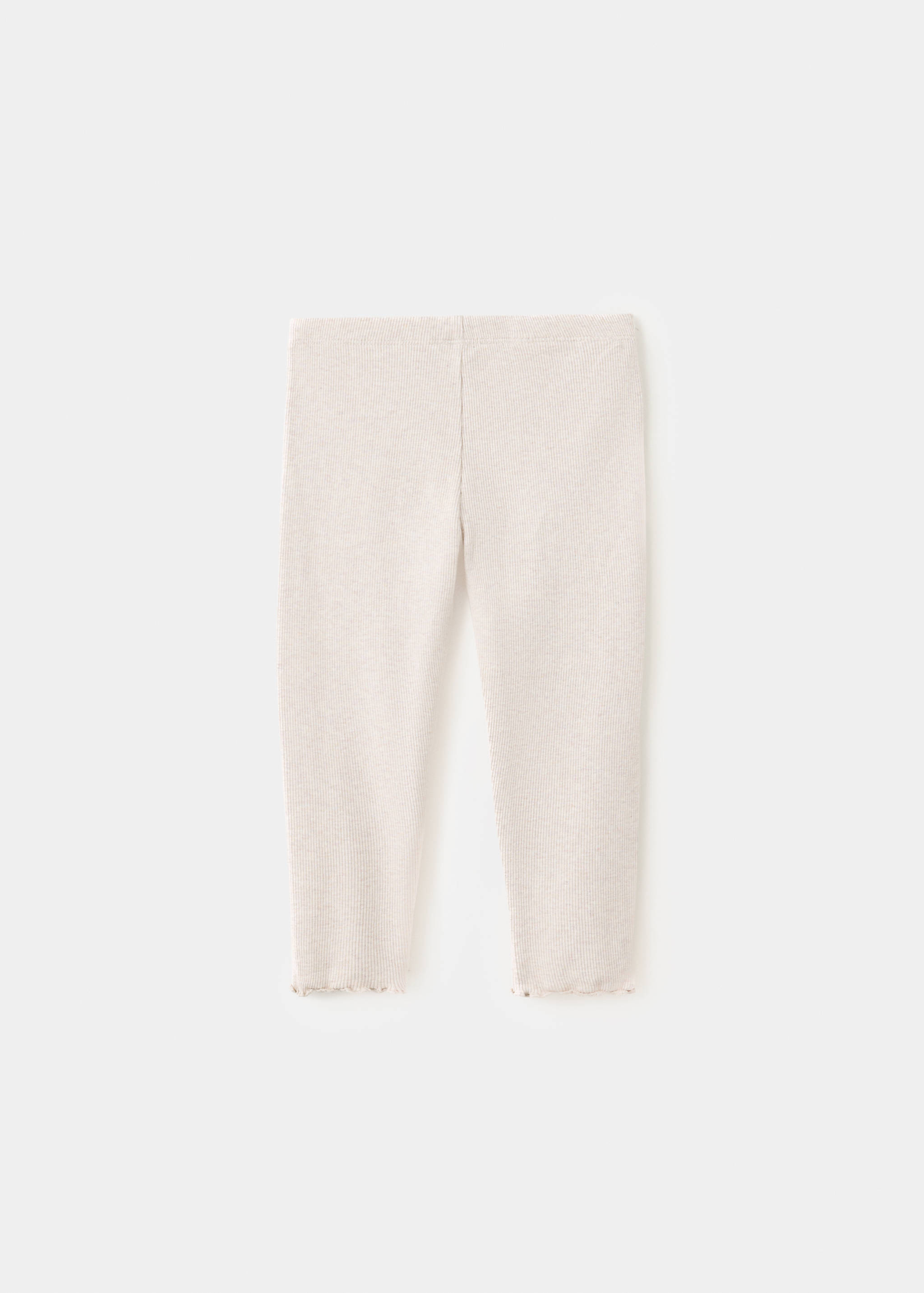Cotton ribbed leggings - Reverse of the article