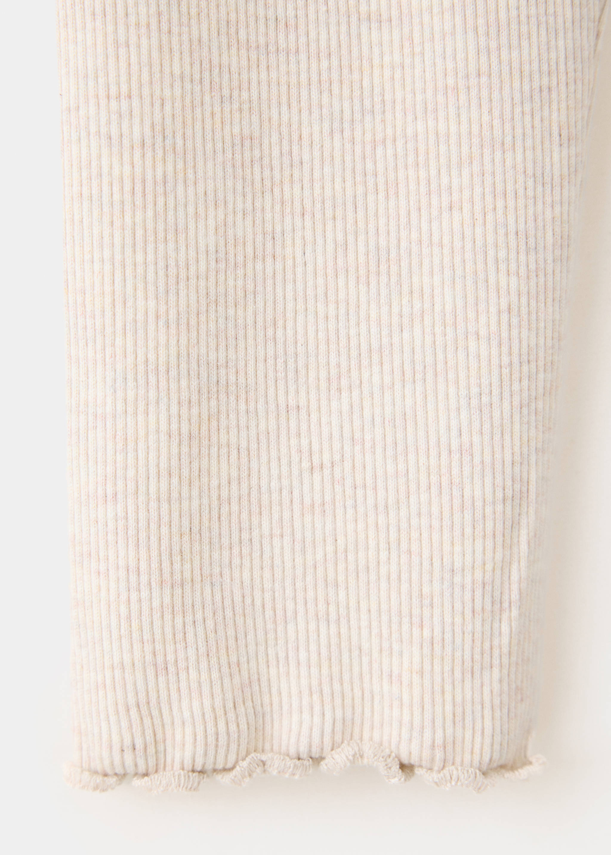 Cotton ribbed leggings - Details of the article 0