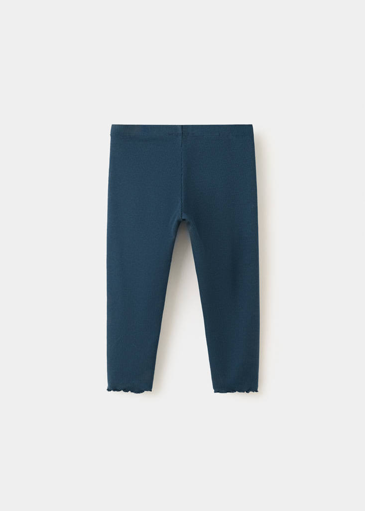Cotton ribbed leggings