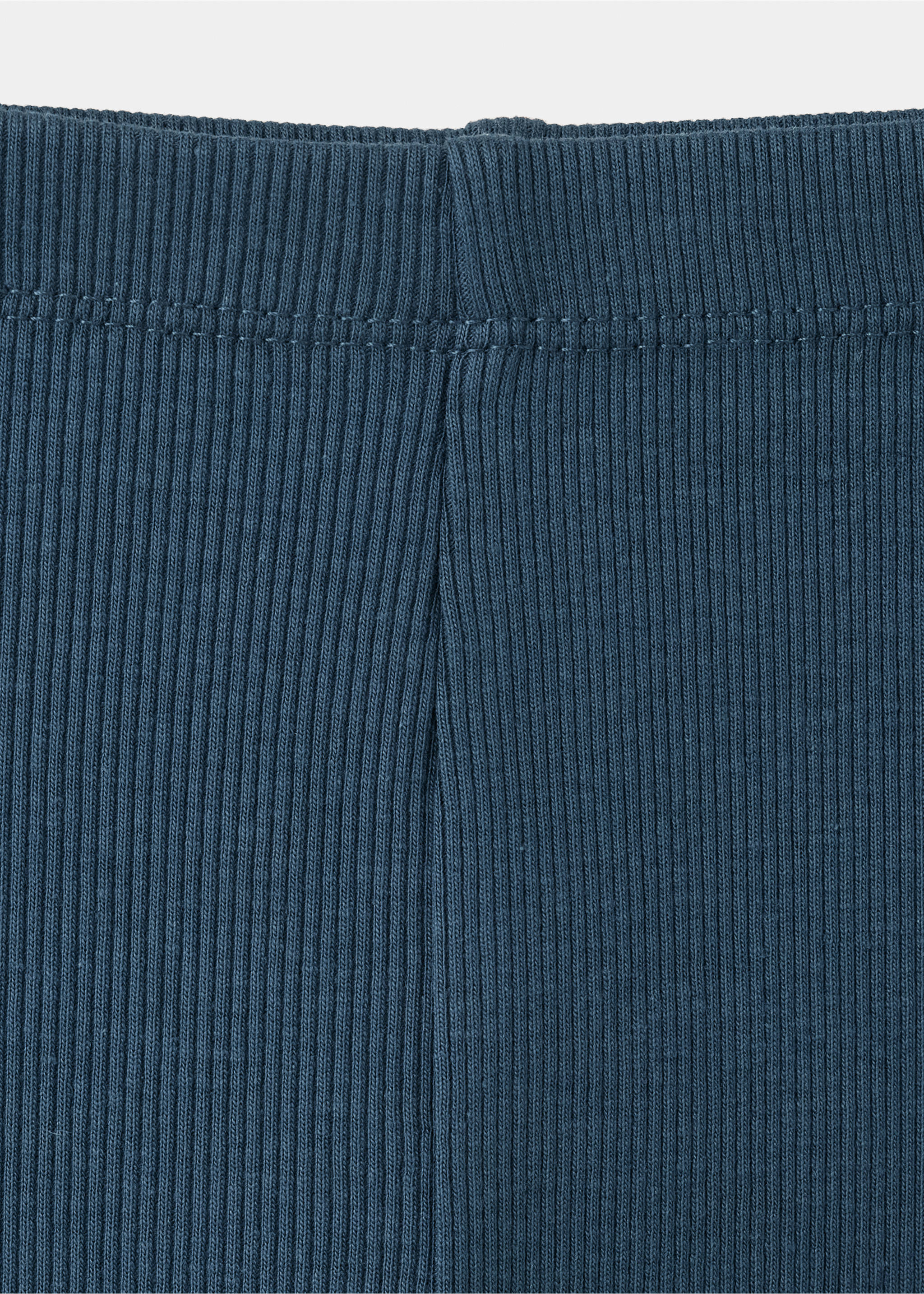 Cotton ribbed leggings - Details of the article 0, Navy. Ref: 37063312-00.
