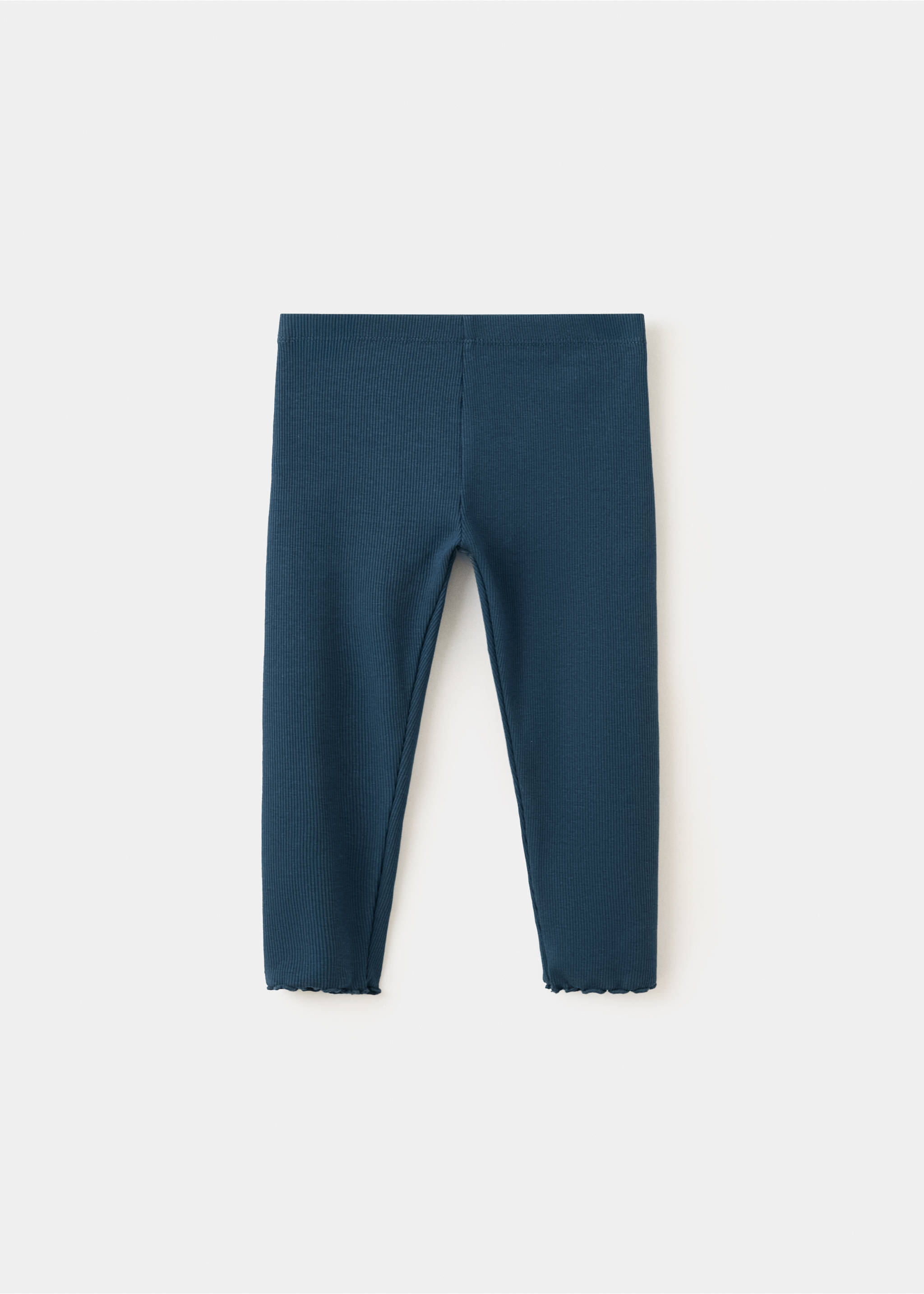 Cotton ribbed leggings - Article without model, Navy. Ref: 37063312-00.