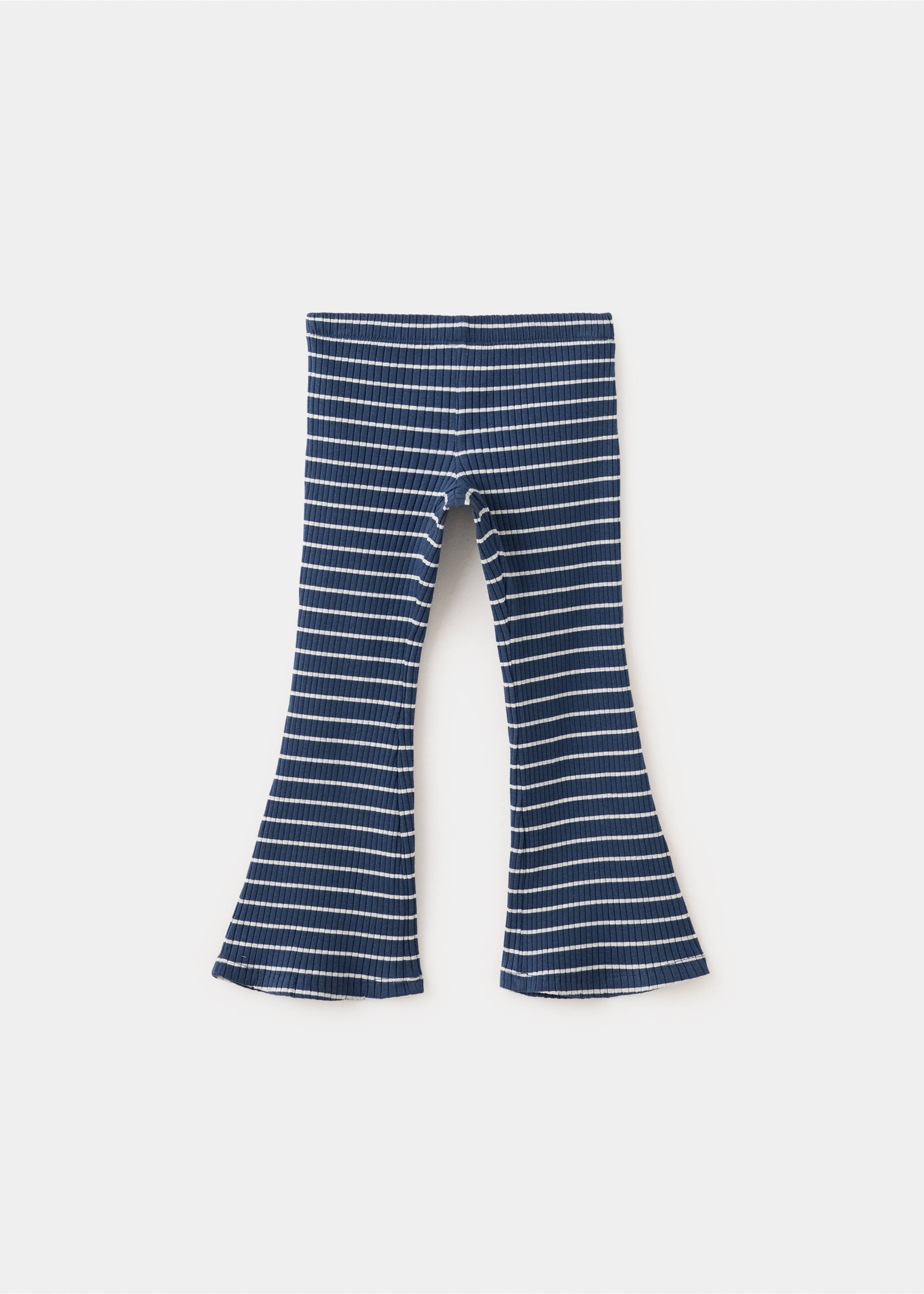 Flared striped leggings - Reverse of the article, Navy. Ref: 37063313-00.