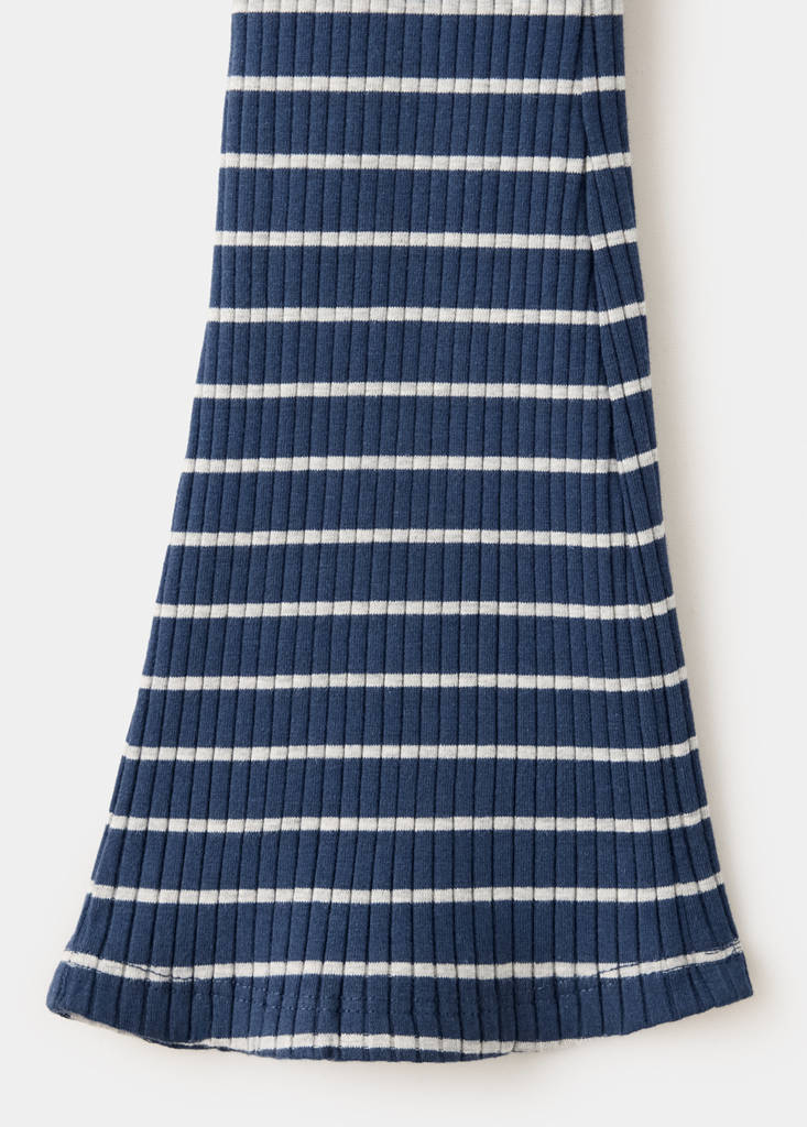 Flared striped leggings — Navy