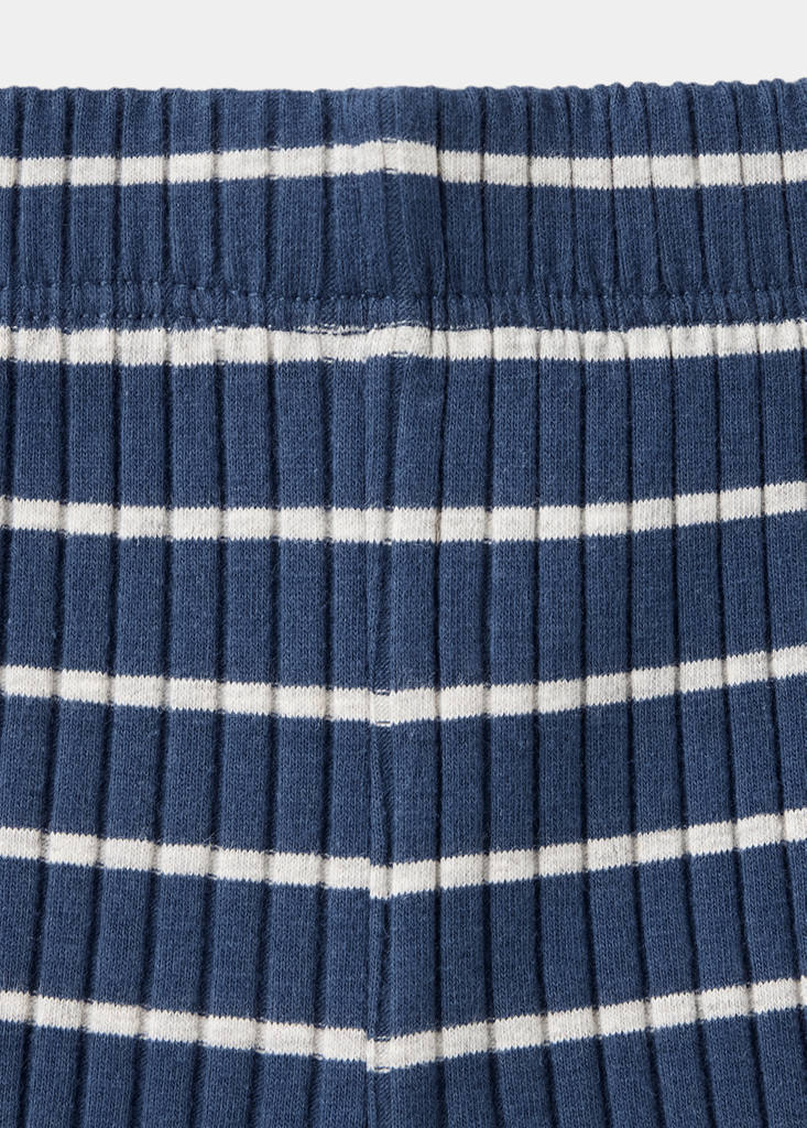 Flared striped leggings — Navy