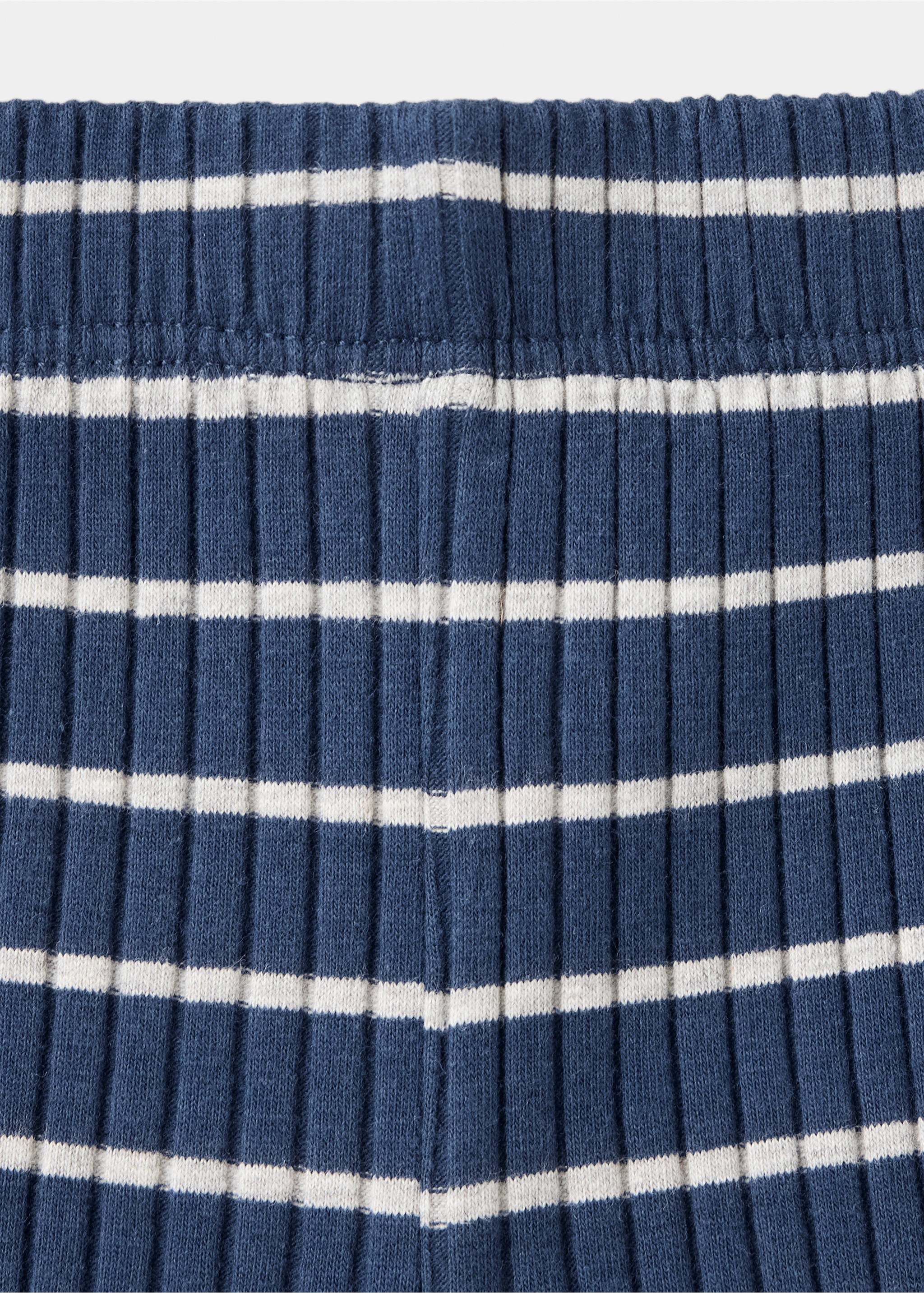 Flared striped leggings - Details of the article 0, Navy. Ref: 37063313-00.