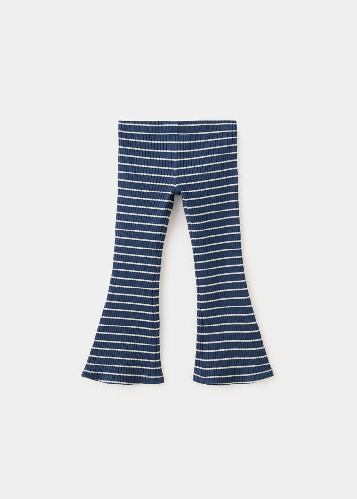 Flared striped leggings — Navy