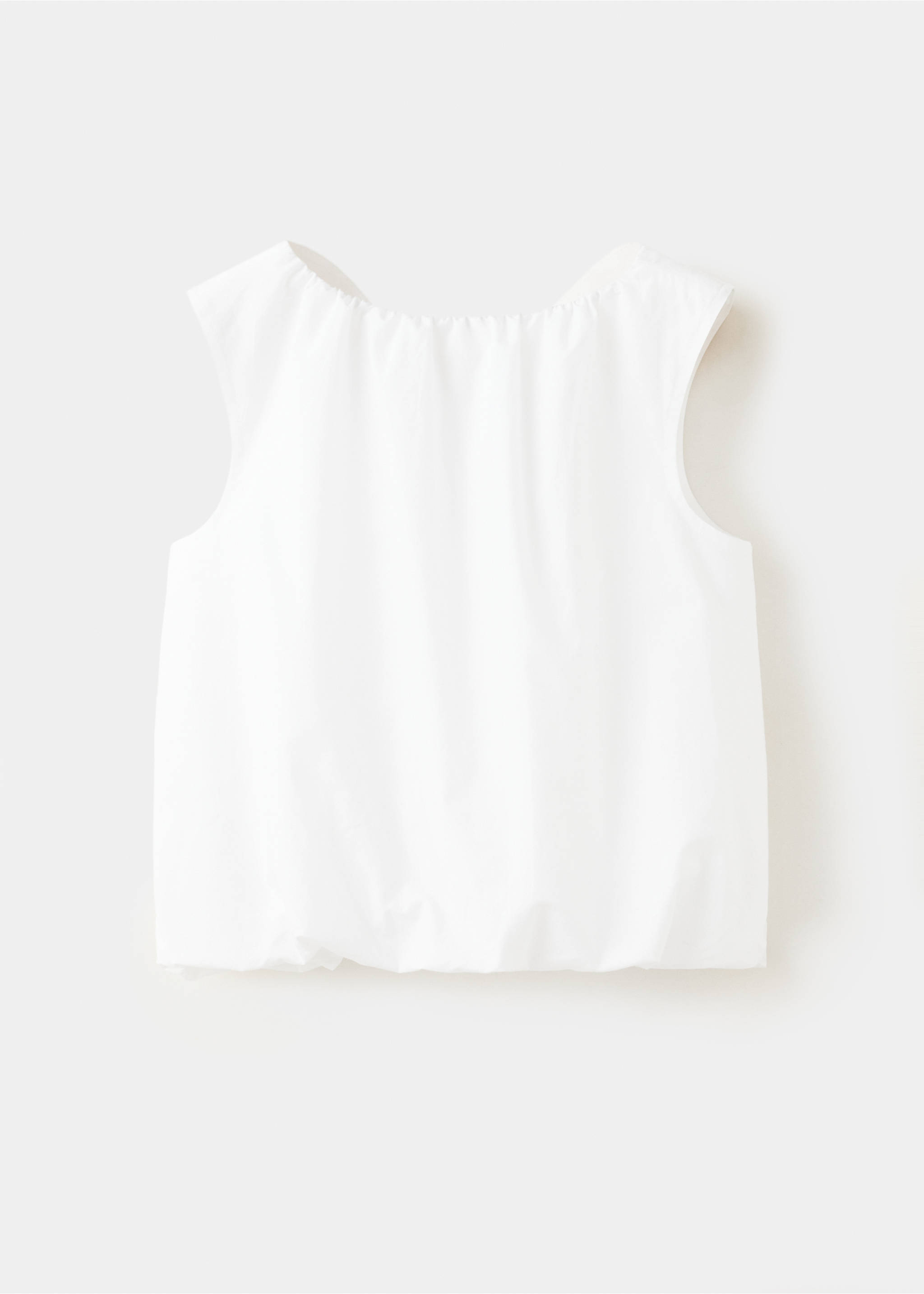 Blouse en coton ouverture au dos - Article sans modèle, Blanc. Ref: 37063314-00.