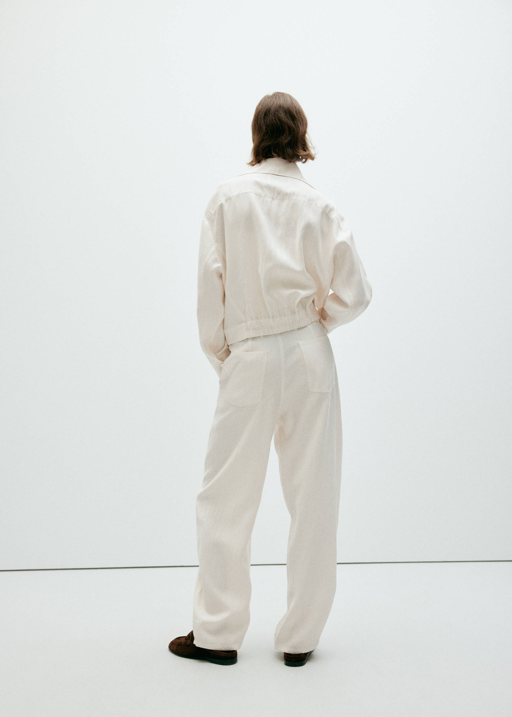 Belt straight-fit trousers - Reverse of the article