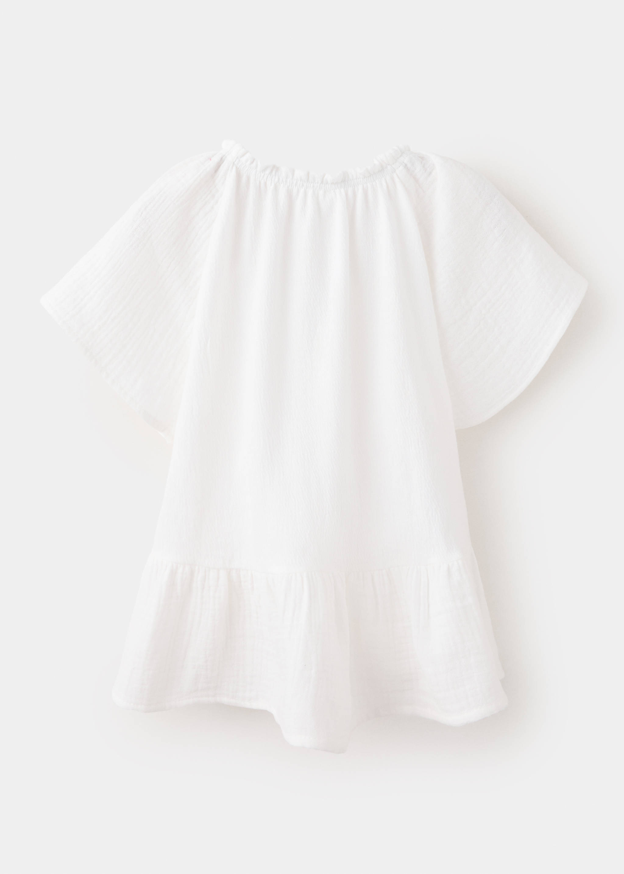 Cotton blouse with lace trim - Reverse of the article