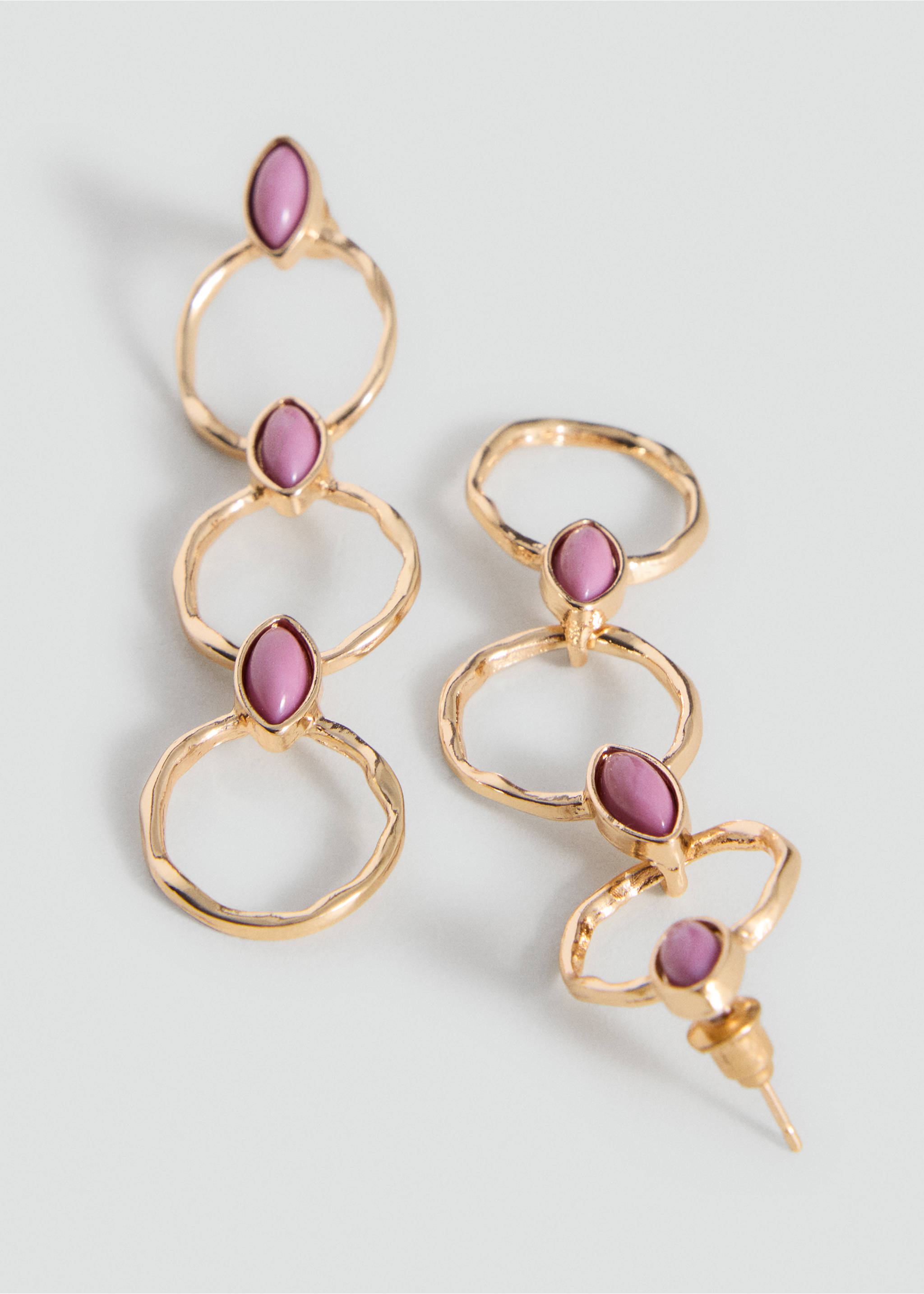 Long beaded earrings - Medium plane, Gold. Ref: 37063323-00.