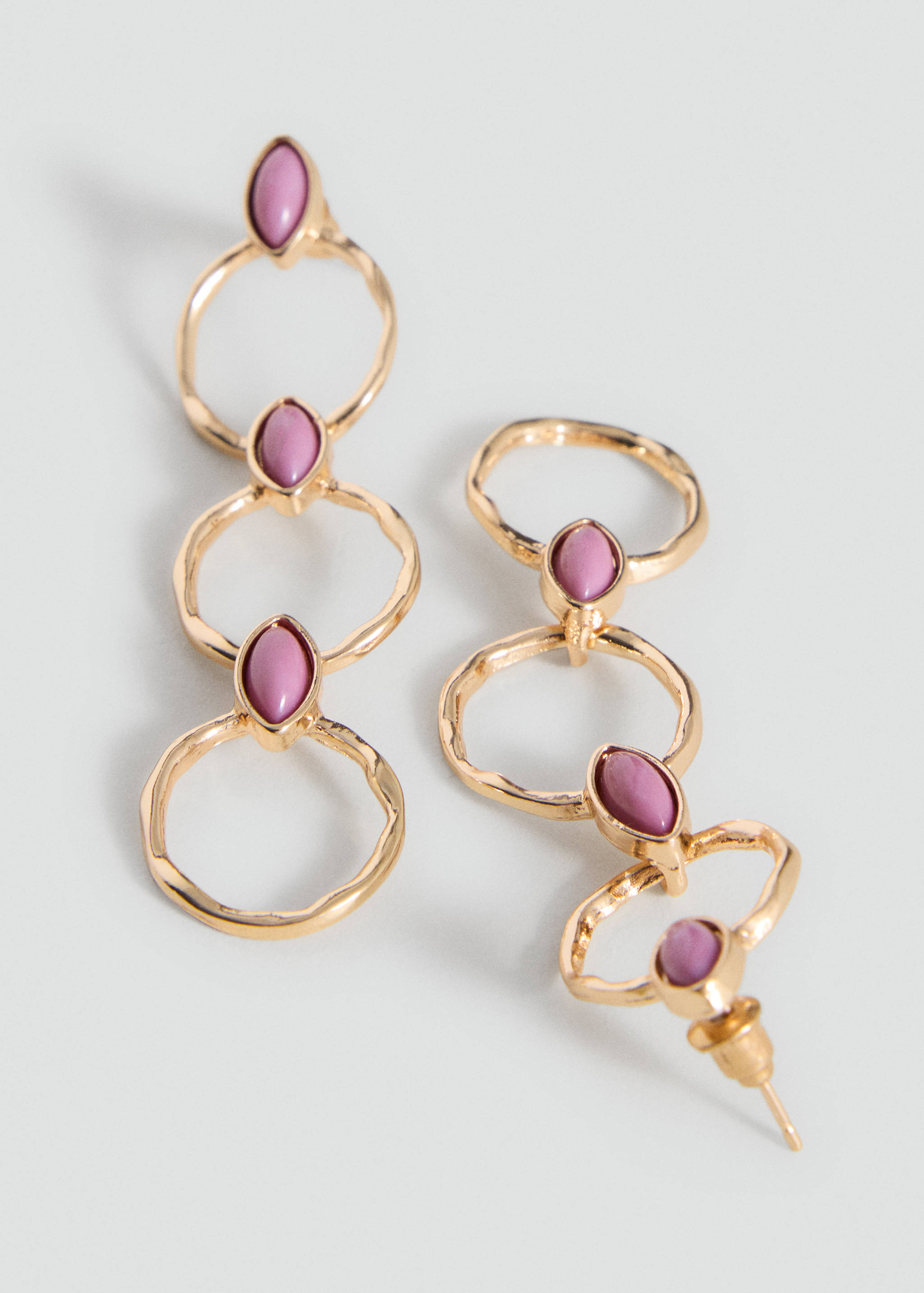 Long beaded earrings - Medium plane