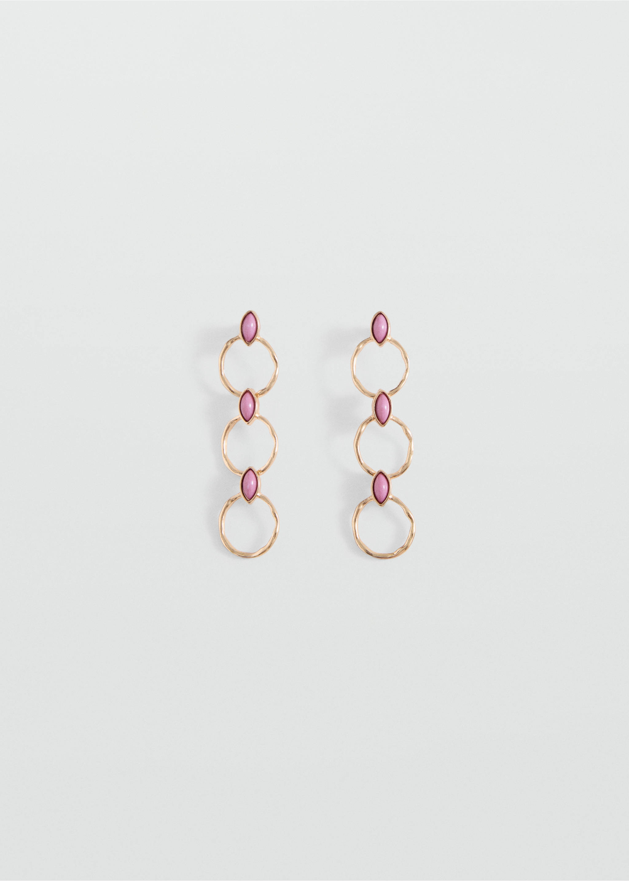Long beaded earrings - Article without model, Gold. Ref: 37063323-00.