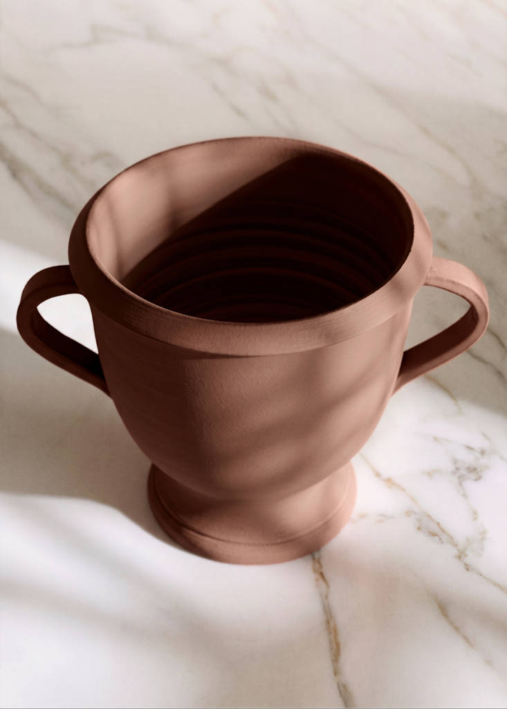 Small terracotta vase with handles — Burnt Orange