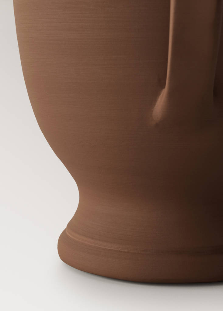 Small terracotta vase with handles — Burnt Orange
