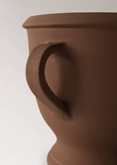 Small terracotta vase with handles — Burnt Orange 3
