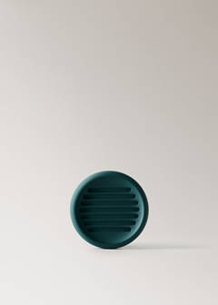 Striped resin soap dish — Dark Green 5