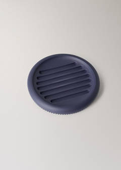 Striped resin soap dish — Blue 2