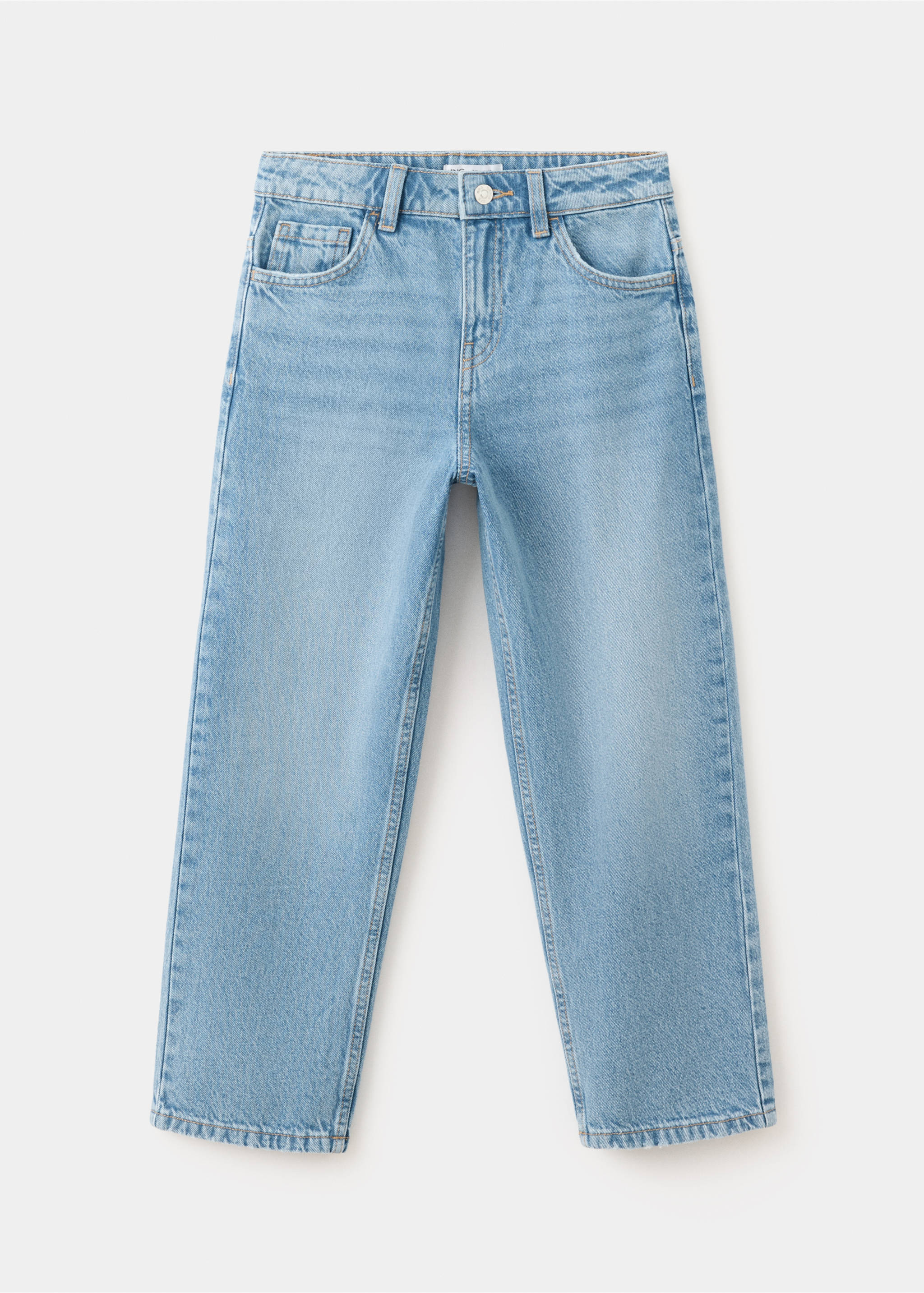 Straight fit cotton jeans - Article without model, Medium Blue. Ref: 37063862-00.