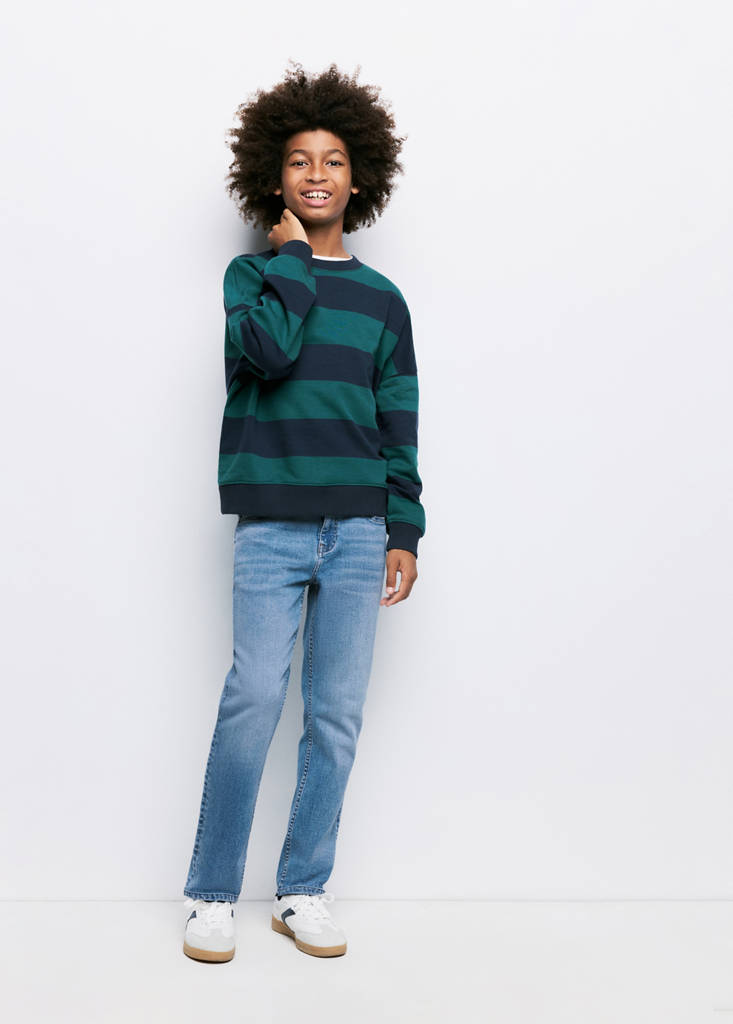 Slim fit cotton jeans — Medium Blue