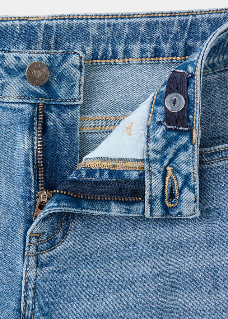 Slim fit cotton jeans — Medium Blue