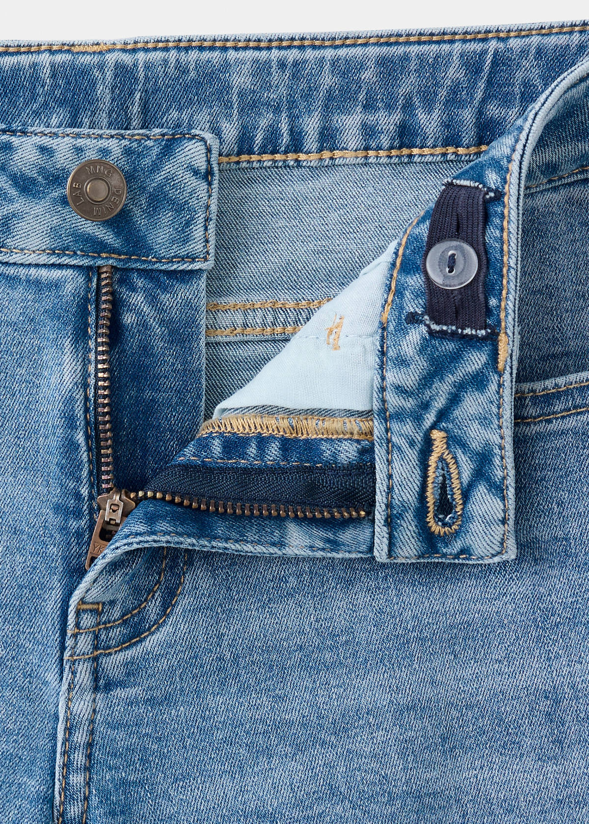 Slim fit cotton jeans — Medium Blue