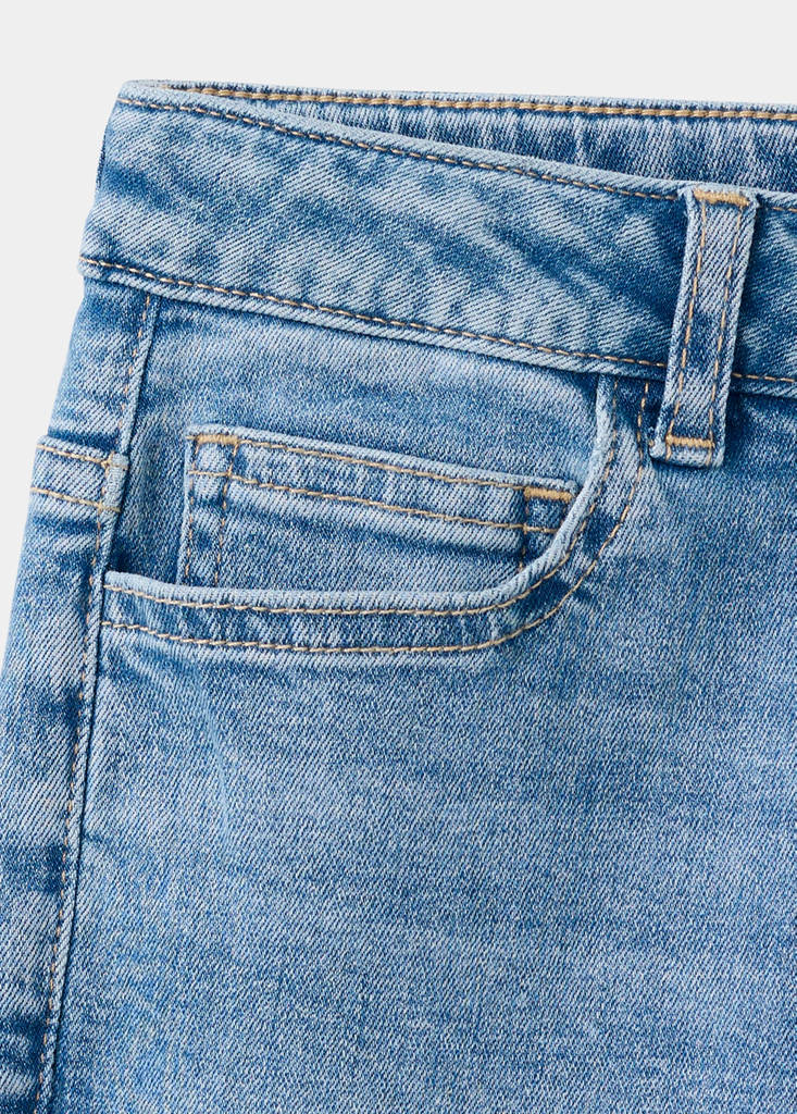 Slim fit cotton jeans — Medium Blue