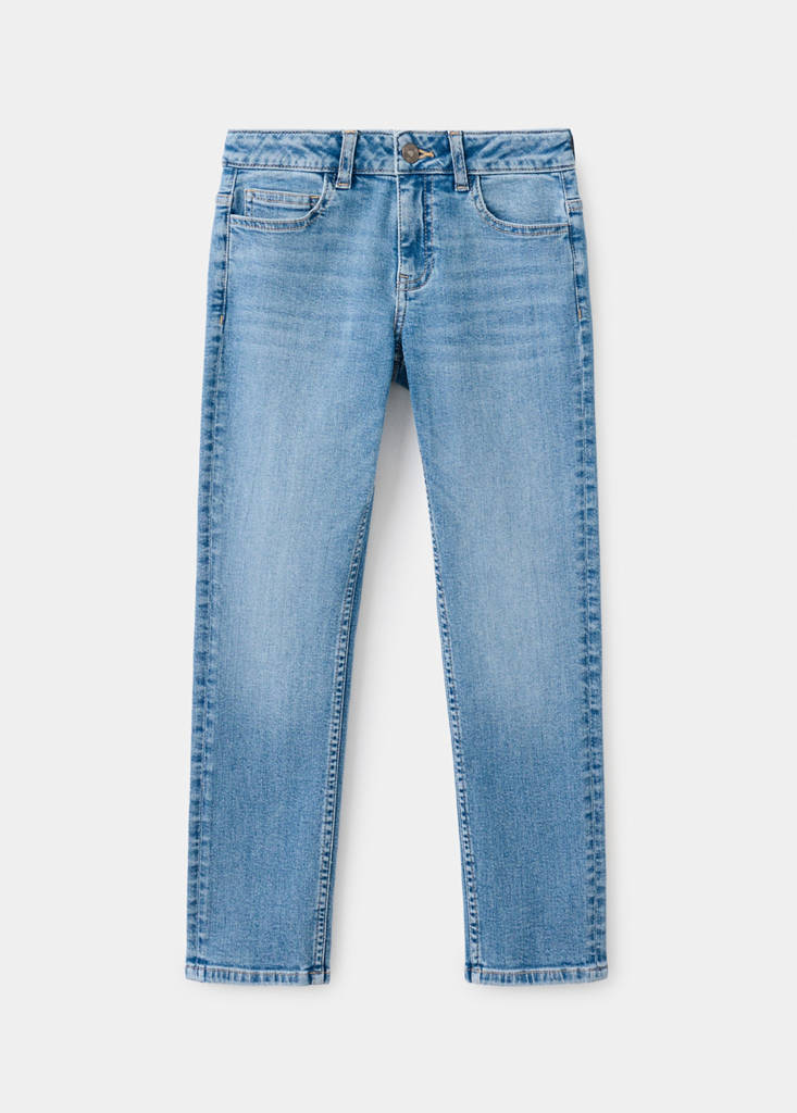 Slim fit cotton jeans — Medium Blue