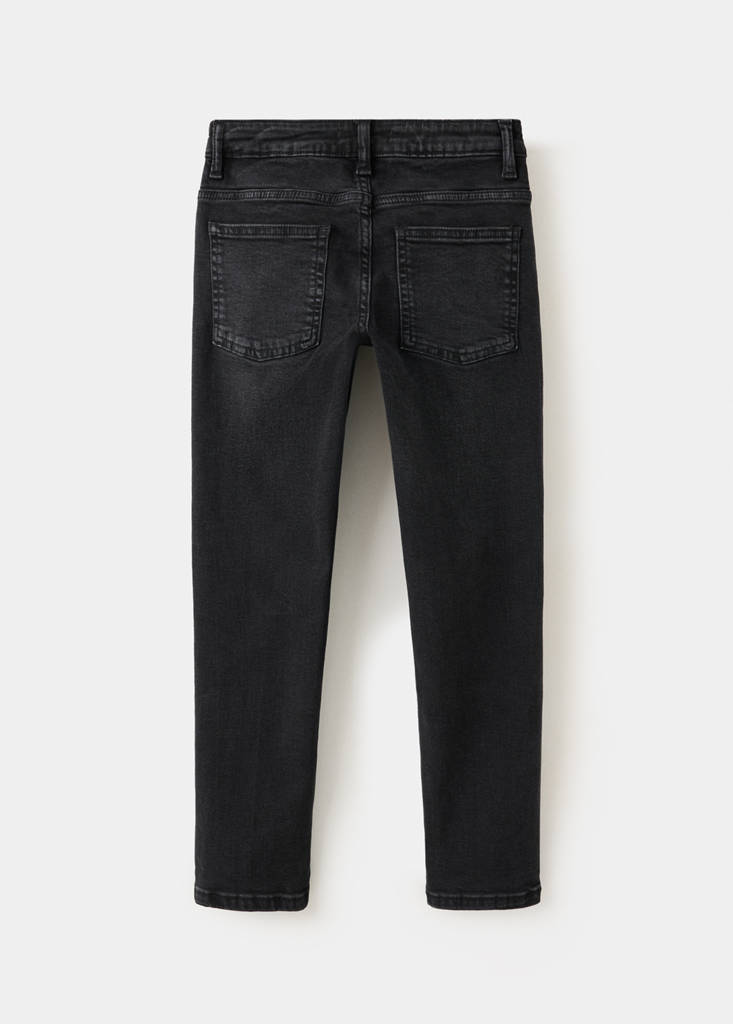 Slim fit cotton jeans — Black denim