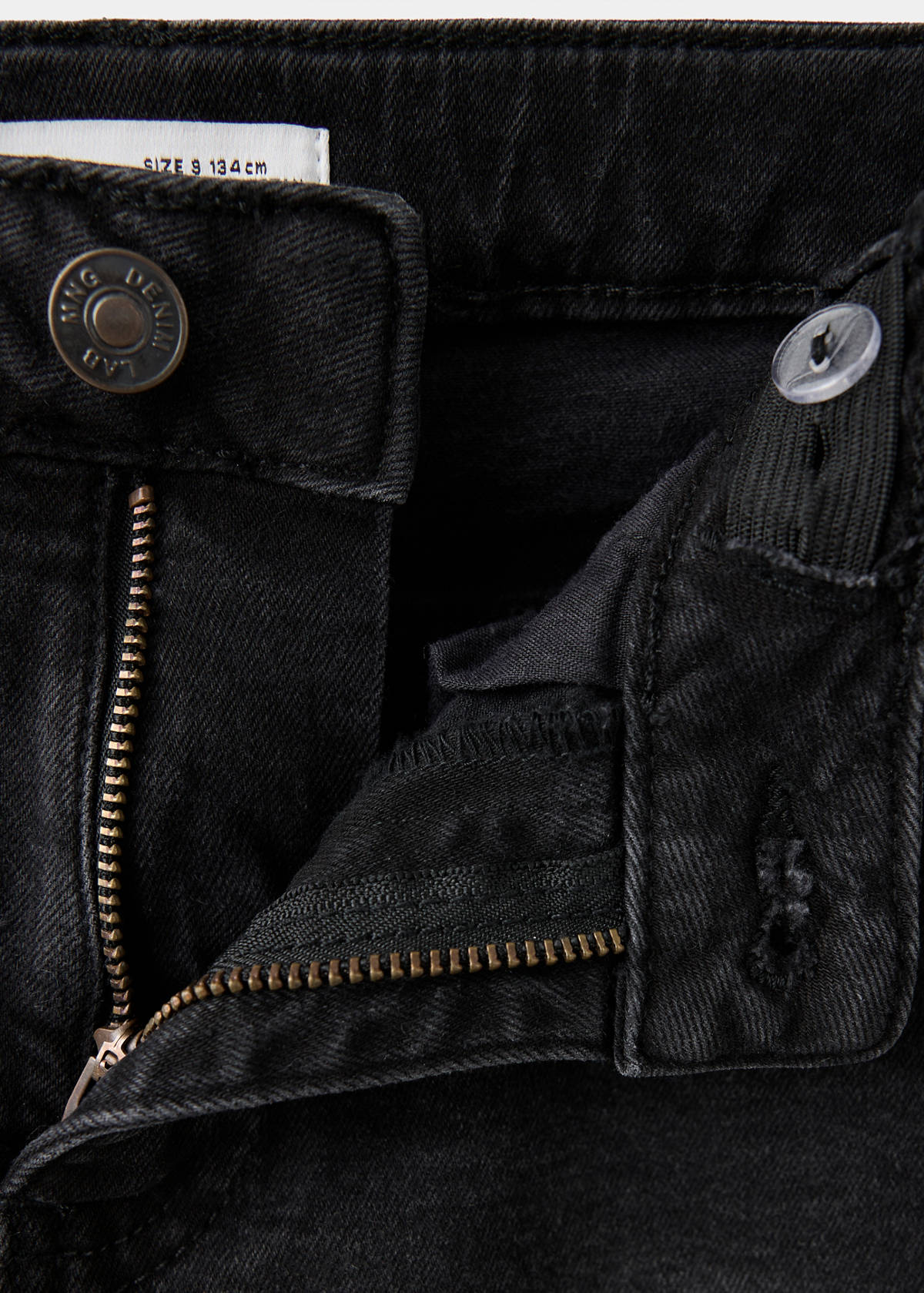 Slim fit cotton jeans — Black denim