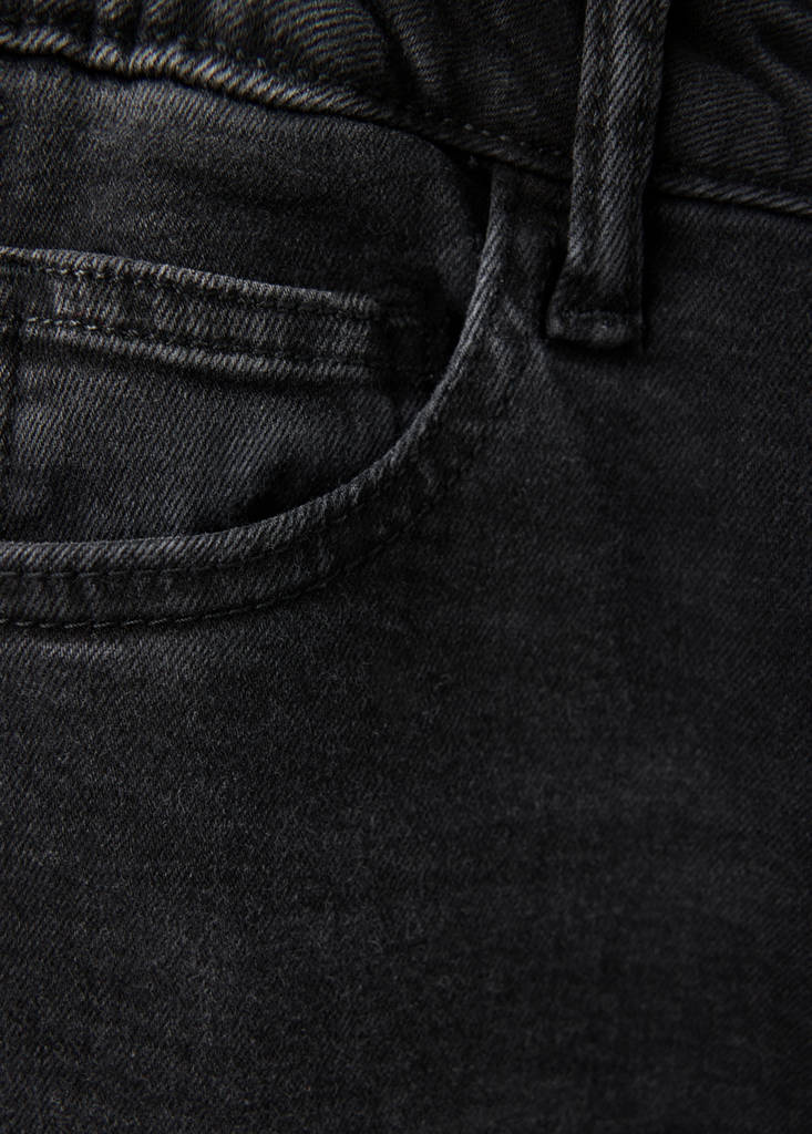 Slim fit cotton jeans — Black denim