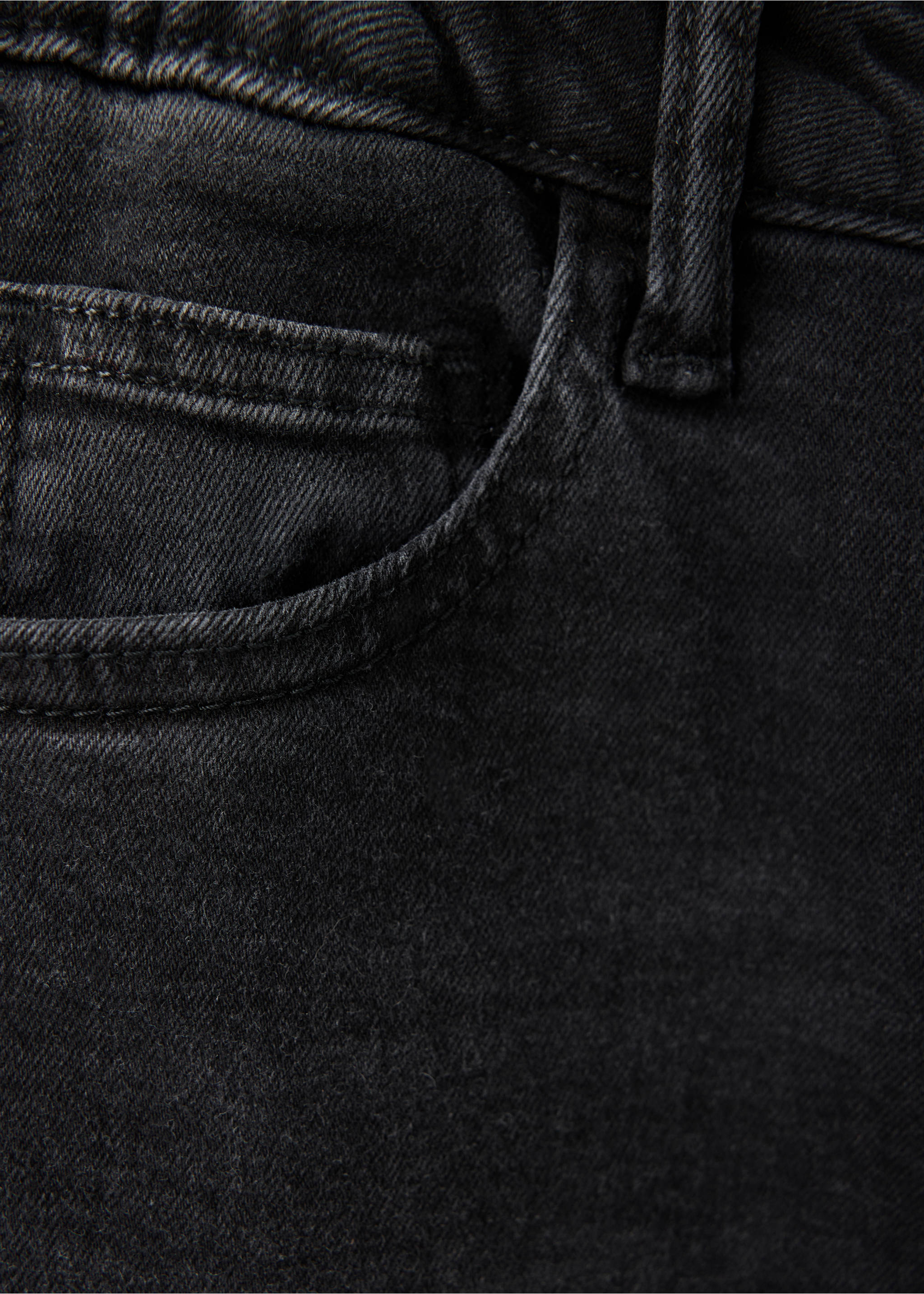 Jeans slim - Details of the article 0, Black denim. Ref: 37063863-00.