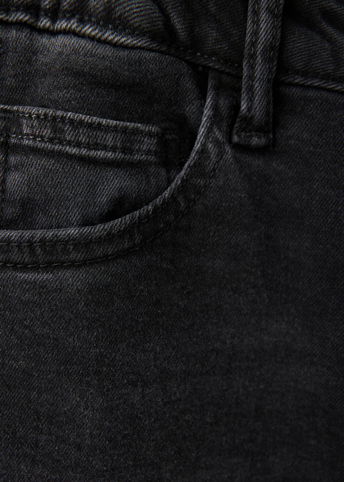 Slim fit cotton jeans — Black denim